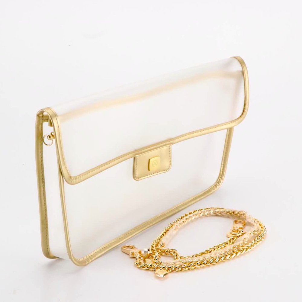 ⚡️Chanel skincare, PVC front flap crossbody with chain and charms⚡️